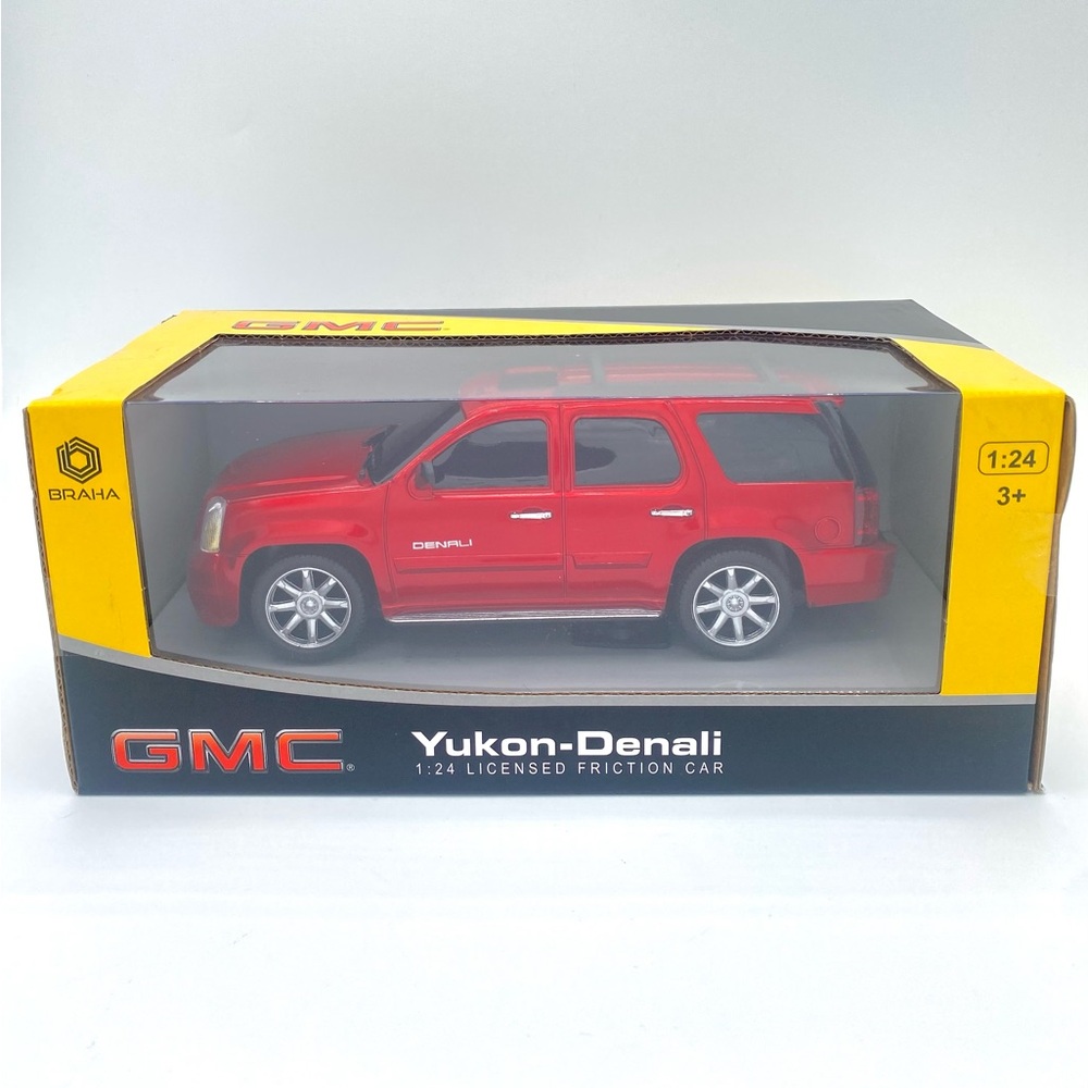 Braha GMC Yukon Denali SUV Licenced Friction Model Car Red 1:24 Scale New Sealed